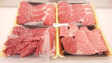 肉オク!群馬A4・超熟成肉(メス) 特選和牛もも焼肉大判&切り落とし【本格ドライエージング】 2085g④